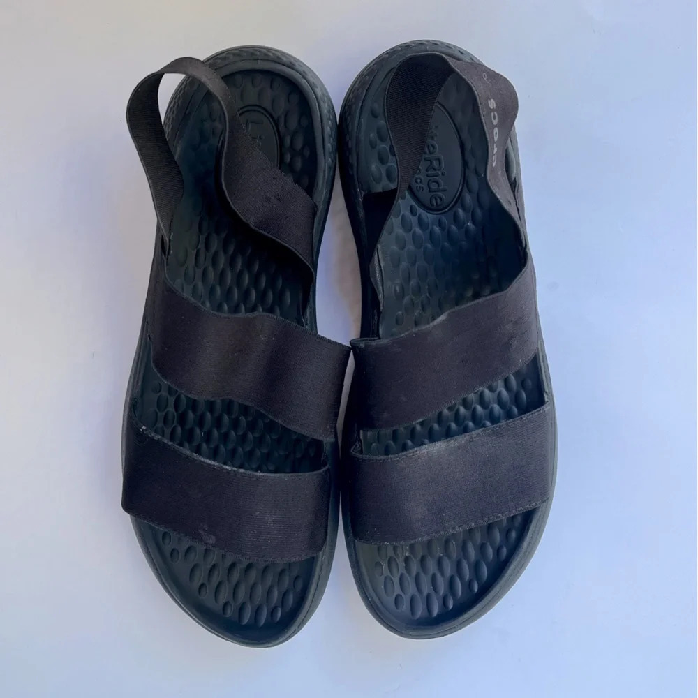 Crocs Women's LiteRide Stretch Ankle Strap Sandal Size 8